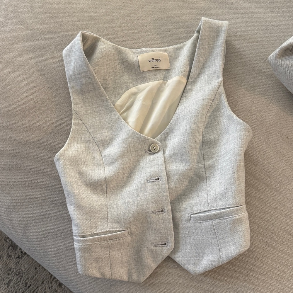 Aritzia Vest in Gray/Beige 00